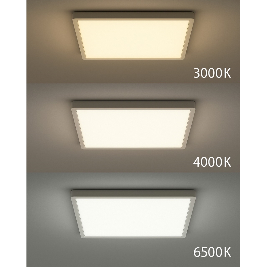 LED stropné svietidlo LED/24W/230V 3000/4000/6500K 30x30 cm biela